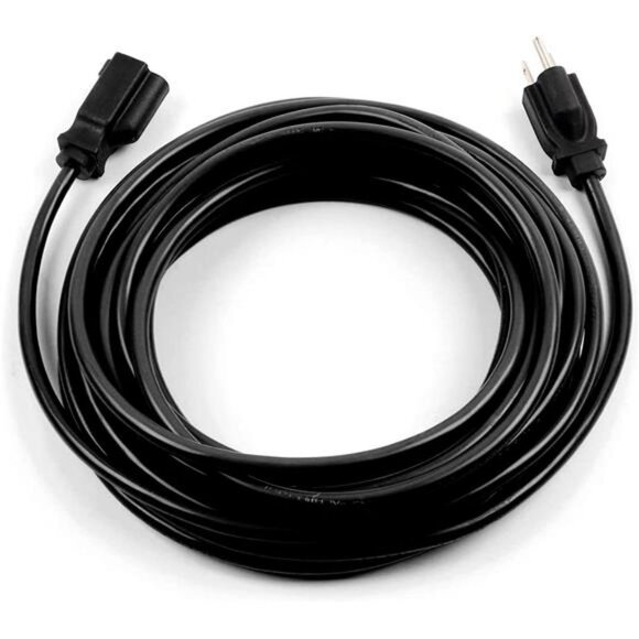 Outdoor Extension Cord 27-Foot 16AWG, 15 Amps, 125V, Maximum 1875W, Black - Picture 1 of 5